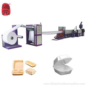 Competitive price PS foam sheet roll extruder machine to make take away food containers